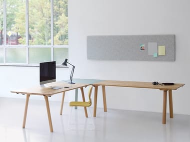 RAIL OFFICE SYSTEM - Sectional solid wood office desk by Zeitraum