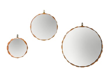 RAPERONZOLO - Round wall-mounted framed mirror by Zanotta