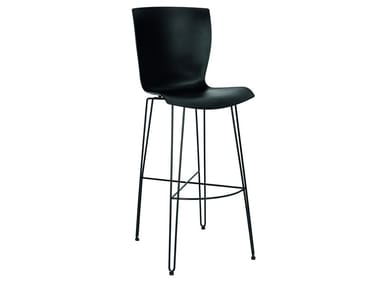 RAPPER.SS - High polypropylene stool with back by Colico