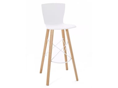 RAP WOOD.SS - High wooden stool by Colico