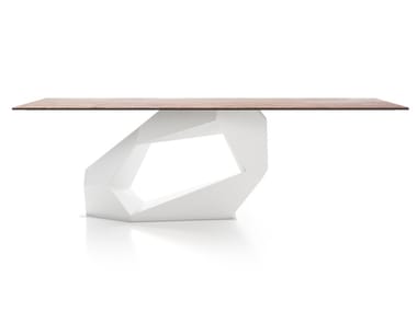 RAW DIAMOND - Rectangular glass table by Liu Jo Living Collection