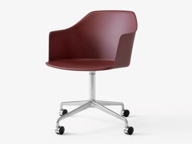 RELY HW48 - Polypropylene office chair with castors with 4-Spoke base by &tradition