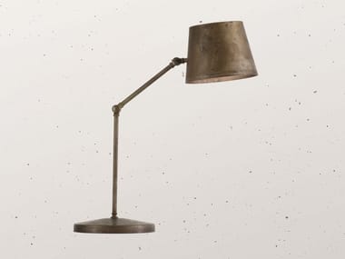 REPORTER 271.06 - Adjustable with swing arm metal table lamp by Il Fanale