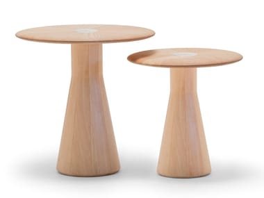 REVERSE OCCASIONAL TABLE ME 5642/5643 - Round wooden high side table by Andreu World