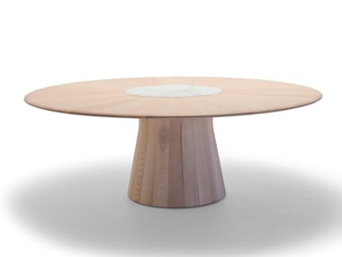 REVERSE WOOD - Round ash table by Andreu World