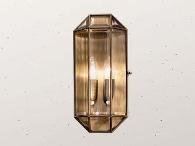 RILEGATO 401.00.80 - Brass and glass wall light by Il Fanale