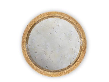 RING FILIGREE II - Round framed wall-mounted brass mirror by Boca do Lobo