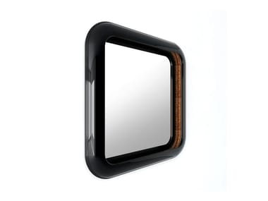 RING - Square framed mahogany mirror by Boca do Lobo