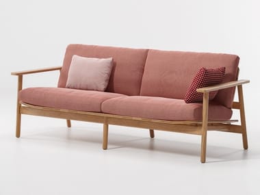 RIVA - Upholstered wooden garden sofa by Kettal