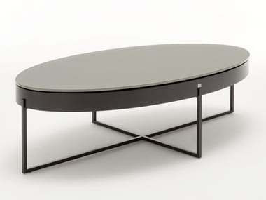 ROLF BENZ 8440 - Oval coffee table with storage space by Rolf Benz