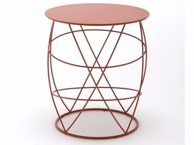 ROLF BENZ 942 - Round metal coffee table by Rolf Benz