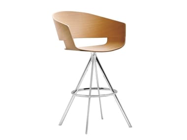 RONDA BQ0476 - Oak barstool by Andreu World