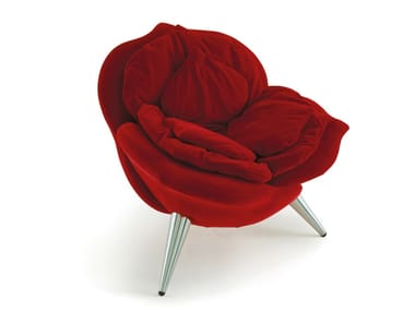 ROSE CHAIR - Velvet easy chair by edra