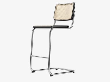 S 32 VH - Cantilever high stool with footrest by Thonet