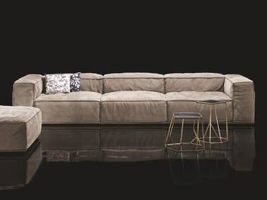 S-PERLA - 3 seater leather sofa by Henge