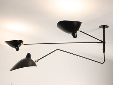 S2B1C - Adjustable metal ceiling lamp by Serge Mouille