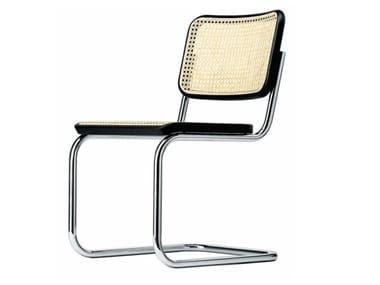 S 32 - Cantilever chair with seat and backrest in cane work by Thonet