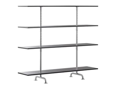 S44 - Open steel and wood bookcase by Tecta