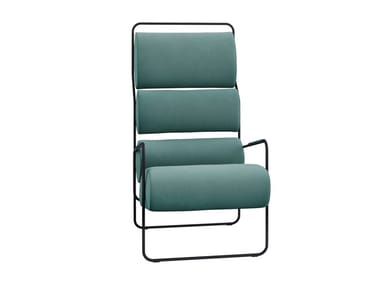 SANCARLO - High-back fabric armchair with armrests by Tacchini