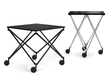 SAX - Height-adjustable crystal and steel coffee table with castors by Classicon