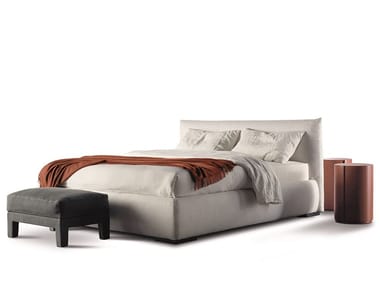 SCOTT - Fabric double bed with removable cover by Meridiani