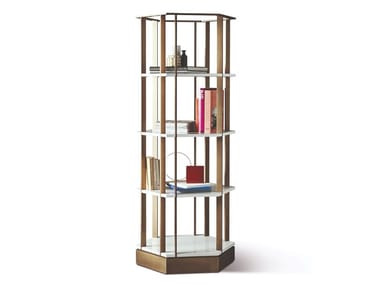 SEBASTIAN - Open metal bookcase by Meridiani