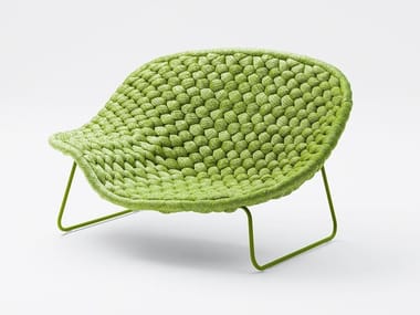 SHITO - Sled base polyester fibre garden armchair by Paola Lenti