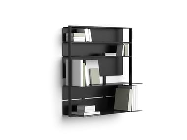 SHTEF - Floating aluminium bookcase by Prostoria