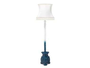 SKYSCRAPER BLUE - Mahogany floor lamp by Boca do Lobo