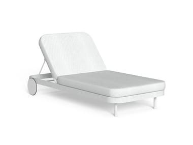 SLAM - Recliner fabric sun lounger with castors by Talenti