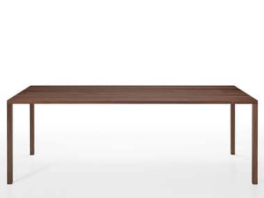 SLIC - Rectangular solid wood dining table by more