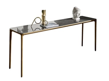 SLIM 4 LEGS - Rectangular ceramic console table by Sovet Italia