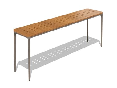 SLIM - Rectangular iroko garden console by Sovet Italia