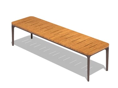 SLIM - Iroko garden bench by Sovet Italia