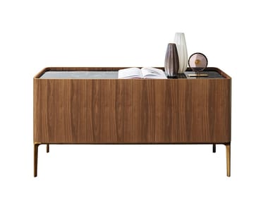 SLIM - Wooden sideboard with doors by Sovet Italia