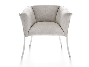 SMERALDA INDOOR - Fabric easy chair with armrests by DE PADOVA