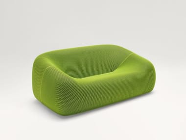 SMILE - 2 seater garden sofa with removable cover by Paola Lenti