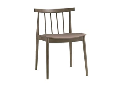 SMILE SI0324 - Stackable open back beech chair with integrated cushion by Andreu World