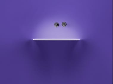 SOFFIO - Corian® washbasin with light by Antonio Lupi Design