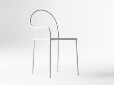 SOFTER THAN STEEL - Open back metal chair by Desalto