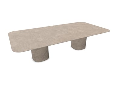 SOLID CONFERENCE TABLE ME03280 - Rectangular cement conference table by Andreu World