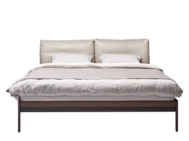 SOVA - Solid wood double bed with upholstered headboard by more