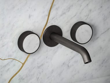 SPAGHETTI - 3 hole marble washbasin tap by Salvatori