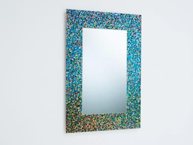 SPECCHIO DI PROUST - Rectangular wall-mounted framed mirror by Glas Italia