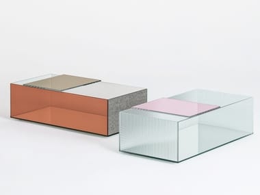 SPECTRUM - Low crystal coffee table by Glas Italia