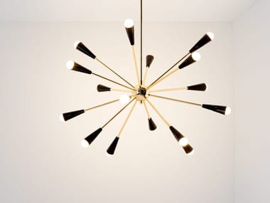 SPUTNIK - Brass pendant lamp by Stilnovo