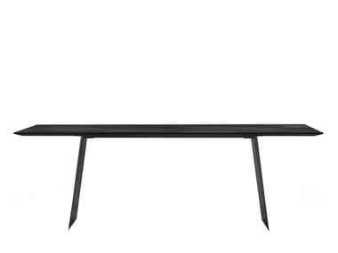 STEEL TABLE - Rectangular solid wood table by Tonon