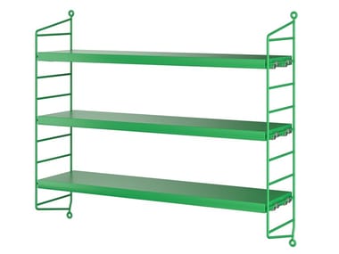 STRING® POCKET - Wall-mounted modular MDF shelving unit by String Furniture