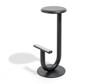 STRONG - High stool with footrest by Desalto