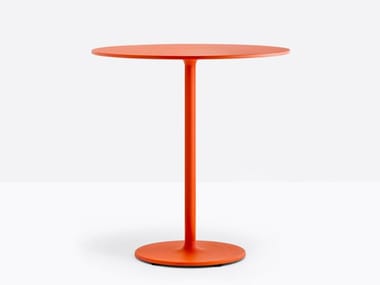 STYLUS 5402 - Round steel contract table by Pedrali